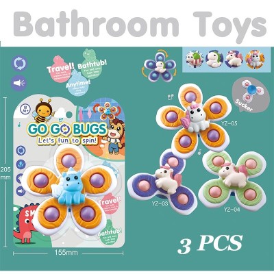 Baby Rattle & Sensory Toys Suction Cup Fidget Spinner Toys for 1 2 3 Year Old Boys and Girls Bath Toys for Toddlers Kids Gifts Idea